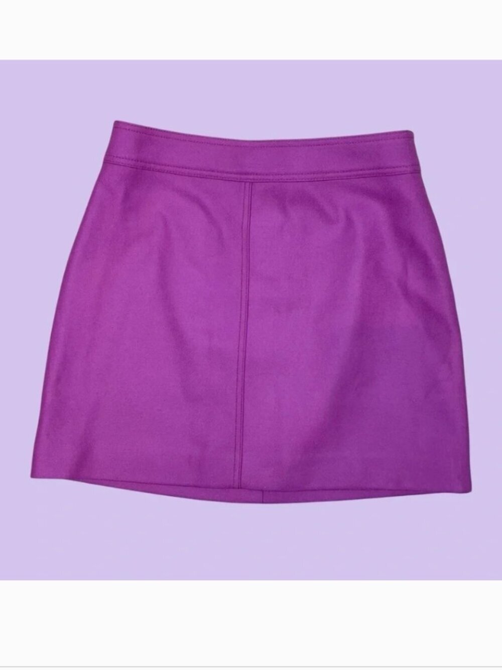 J.Crew Vibrant Pink Purple 100% Wool Mini Skirt 8